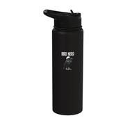 Funny Bird Nerd Watching American Crow Nature Art Stainless Steel Insulated Water Bottle