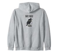 Funny Bird Nerd Watching American Crow Nature Art Zip Hoodie