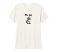 Funny Bird Nerd Watching Barred Owl Nature Art Premium T-Shirt