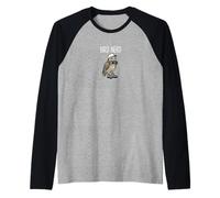 Funny Bird Nerd Watching Barred Owl Nature Art Raglan Baseball Tee