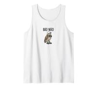 Funny Bird Nerd Watching Barred Owl Nature Art Tank Top