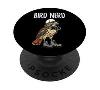 Funny Bird Nerd Watching Red-Tailed Hawk Nature Art PopSockets Adhesive PopGrip