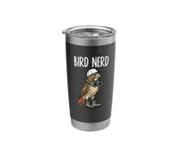 Funny Bird Nerd Watching Red-Tailed Hawk Nature Art Stainless Steel Insulated Tumbler