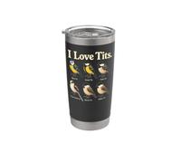 Funny Bird Watcher Gift I Love Tits Chart Stainless Steel Insulated Tumbler