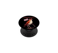 Funny Bird with Cap and Patriotic Washington DC Flag PopSockets Adhesive PopGrip
