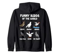Funny Birds of The World Birding Bird Memes Birdwatching Zip Hoodie