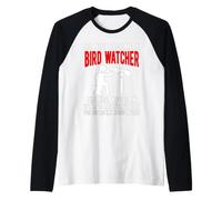 Funny Birdwatcher Quote Imitating a Tree Birding Humor Raglan Baseball Tee