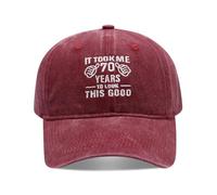Funny Birthday Baseball Cap, 'It Took Me 50-90 Years to Look This Good', Washed Cotton, Adjustable Fit