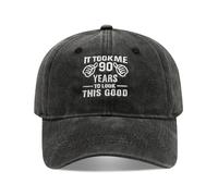 Funny Birthday Baseball Cap, 'It Took Me 50-90 Years to Look This Good', Washed Cotton, Adjustable Fit
