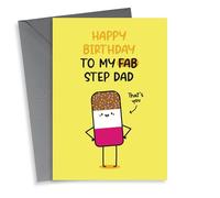 Funny Birthday Birthday Card - Step Dad - Fab Ice Lolly