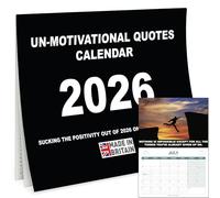 Funny Birthday Calendar 2026 - Inappropriate Unmotivational Quotes Wall Calendar - Hilarious Gag Gift for Men, Office Joke Present, Birthday for Him, Sarcastic Humour Wall Planner