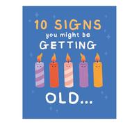 Funny Birthday Card '10 Signs You Might Be Getting Old', 15.2 x 17.8 cm