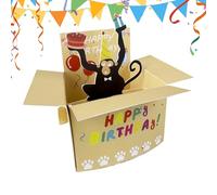 Funny Birthday Card - 5.12x0.04 inches 3D Pop-Up Greeting for Men, Envelope with Humorous Design, Celebration Card for Son Daughter Sister Friends, Creative Paper Craft, Bright Colors