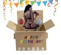 Funny Birthday Card - 5.12x0.04 inches 3D Pop-Up Greeting for Men, Envelope with Humorous Design, Celebration Card for Son Daughter Sister Friends, Creative Paper Craft, Bright Colors