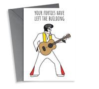 Funny Birthday Card - 50th - Elvis - Your Forties Have Left The Building