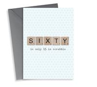 Funny Birthday Card - 60th - Scrabble - Sixty Is Only 15 In Scrabble