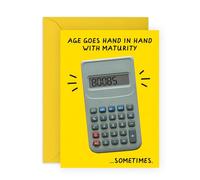 Funny Birthday Card - Age Goes Hand in Hand with Maturity - Gifts for Friends, Colleagues, Coworkers, Boyfriend, Girlfriend, Partner, Schoolmates, Him, Her, Women, Men - Comes with Fun Stickers