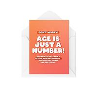 Funny Birthday Card - Age is Just A Number - Cards for Family and Friends - Unique Birthday Greetings Cards - Old Joke Card - CBH1733