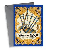 Funny Birthday Card - Bagpipes - Have A Blast