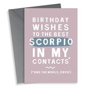 Funny Birthday Card - Best Scorpio - Horoscope - Star Sign