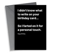 Funny Birthday Card - Cards Against Humanity - I Farted On It For A Personal Touch