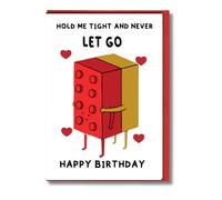 Funny Birthday Card, Cute, For Husband, For Wife, Girlfriend, Boyfriend, Partner - Never Let Go C999