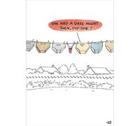 Funny Birthday Card Date Night Underwear - Hilarious Cartoon Greeting Card