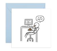 Funny Birthday Card - ‘Delete All Cookies’ Computer Cartoon - Tech Joke Card for Colleague, Friend, Brother, Sister, Computer Geeks, Gamers, Him, Her - Comes with Stickers