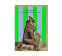 Funny Birthday Card Distinguished Gentleman Monkey - Illustrated Greeting Card