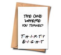 Funny Birthday Card for 38th Birthday for Nephew From Son Boyfriend for Her (A5-5.8x8.3inch - 14.8x21cm) With Envelope