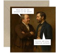 Funny Birthday Card for Adults - 'Mirrors and Reflective Surfaces' Meme Joke - Sarcastic Humour Gift for Dad Brother Son Husband - Blank Inside with Envelope