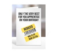 Funny Birthday Card For Apprentice, 'The Very Best For You On Your Birthday', Humorous Greetings Card For Men, Women, Joke, Silly, Presents, A5-259_12