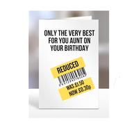 Funny Birthday Card For Aunt, 'The Very Best For You On Your Birthday', Humorous Greetings Card For Men, Women, Joke, Silly, Presents, A5-259_14