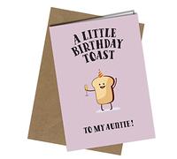 Funny Birthday Card for Auntie/A little birthday Toast to my Auntie Birthday Card #254