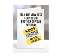 Funny Birthday Card For Big Brother, 'The Very Best For You On Your Birthday', Humorous Greetings Card For Men, Women, Joke, Silly, Presents, A5-259_21