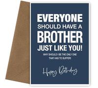 Funny Birthday Card for Brother - Everyone Should Have a Brother Like You Bday Cards for 16th 18th 20th 21st 25th 30th Birthday