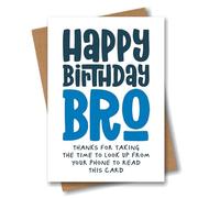 Funny Birthday Card for Brother - Joke About Screen Time