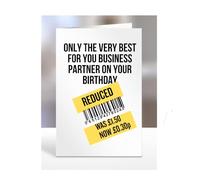 Funny Birthday Card For Business Partner, 'The Very Best For You On Your Birthday', Humorous Greetings Card For Men, Women, Joke, Silly, Presents, A5-259_43