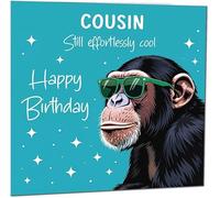 Funny Birthday Card for Cousin Another Year Older Funny Cool Monkey Hilarious Birthday Card from Cousin Gift for Him Her