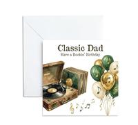 Funny Birthday Card For Dad. 'Groans When He Stands Up' Retro Design. Happy Greeting Gift Father From Daughter, Son. Novelty Joke Present, 13x13cm, Envelope Included