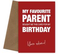 Funny Birthday Card for Daughter or Son from Favourite Parent - Happy Bday Cards for in-laws of Any Age, Funny Birthday Card, Favourite Parent