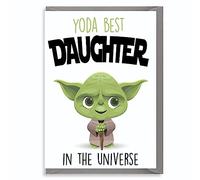 Funny Birthday Card for Daughter - Sci Fi Best Pun Joke - Cute Star Character Humour Design for Her C807
