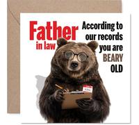 Funny Birthday Card for Father in Law, Tickled by the Years