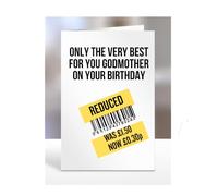 Funny Birthday Card For GodMother, 'The Very Best For You On Your Birthday', Humorous Greetings Card For Men, Women, Joke, Silly, Presents, A5-259_101