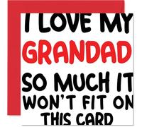 Funny Birthday Card for Grandad - Bursting with Love, Father's Day - A Lively, Modern Design with Playful Typography That Stands Out on Any - 145mm Square, Envelope Included