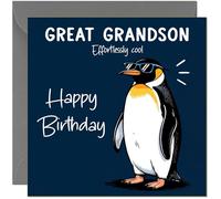 Funny Birthday Card for Great Grandson Cool Penguin Effortlessly Cool Hilarious Birthday Card from Great Grandma Great Grandpa