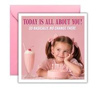 Funny Birthday Card for Her - All About You Joke - Premium 300gsm Card
