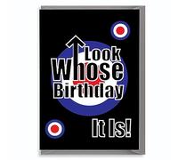 Funny Birthday Card For Him Her Bold Retro Humour Cheeky Celebration MOD The WHO Look Whose Birthday it is C320
