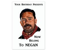 Funny Birthday Card for Him Her Men Women Male Female The Walking Dead - Presents Belong to Negan