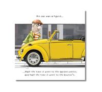 Funny Birthday Card for Him | Man with New Car | Emotional Rescue from the Model Family Range | Designed & Printed in the UK | FSC Certified | 16.5 x 16.5cm with Envelope